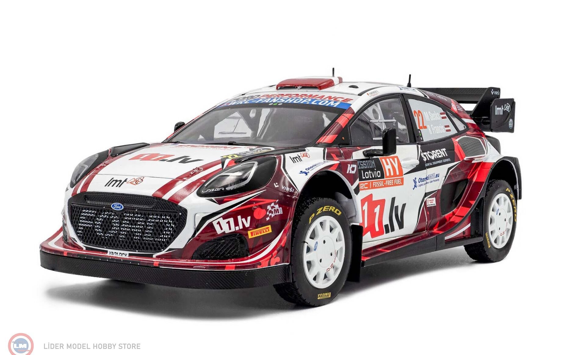 1:18 Solido 2024 Ford Puma Rally1 Hybrid #22 7th Rallye Lettland