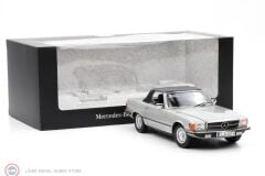 1:18 Norev 1986 Mercedes Benz 450SL Cabriolet R107 Astral Silver