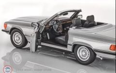 1:18 Norev 1986 Mercedes Benz 450SL Cabriolet R107 Astral Silver