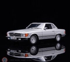 1:18 Norev 1986 Mercedes Benz 450SL Cabriolet R107 Astral Silver