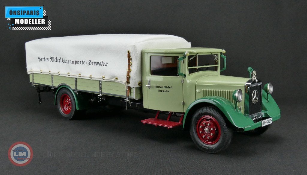 1:18 1934 Mercedes Benz LO 2750 Kamyon Tarpaulin