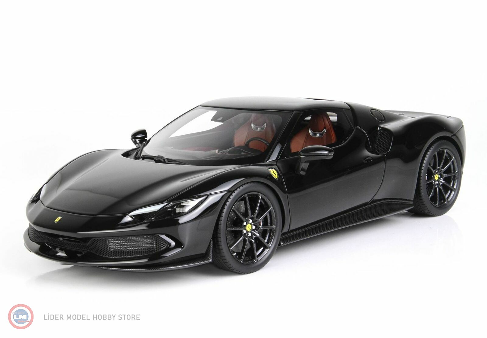 1:18 2021 Ferrari 296 GTB Black Glossy