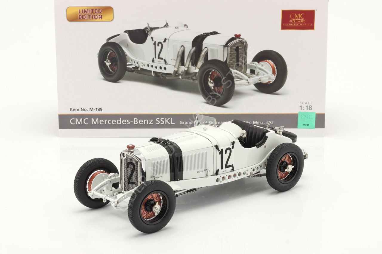 1:18 CMC 1931 Mercedes Benz SSKL #12 Mille Miglia