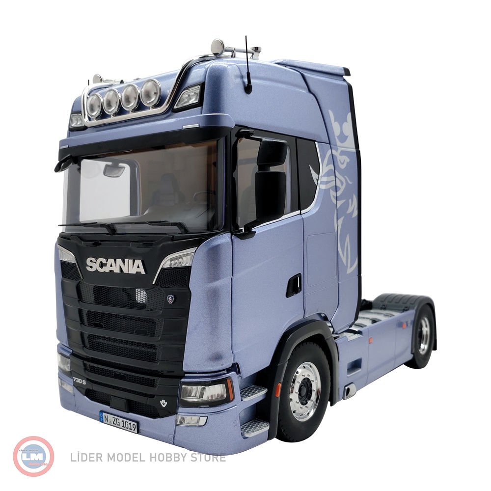 1:18 NZG Scania V8 730S 4x2 Fiction Blue