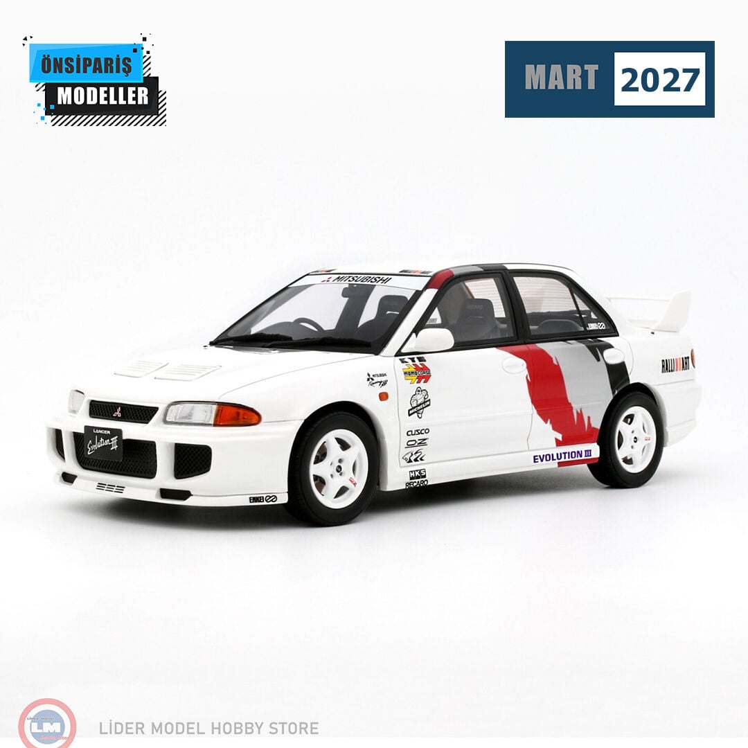 1:18 Otto 1995 Mitsubishi Lancer EVO 3 Scotia White