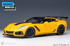 1:18 2019 Chevrolet Corvette C7 ZR1 Sarı