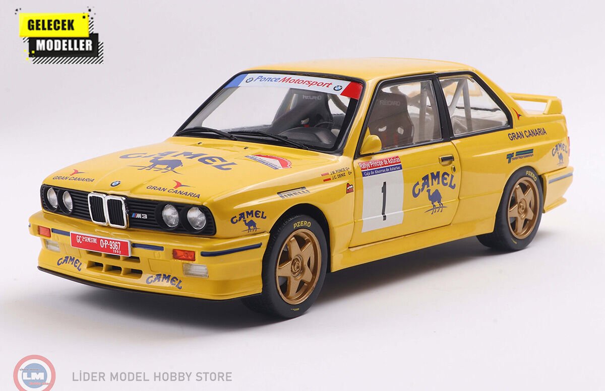 1:18 Solido 1992 BMW E30 M3 GR.A Yellow  #1 J.M.Ponce J.C.Deniz  Rally