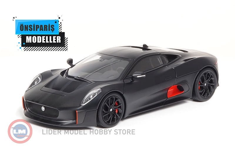 1:18 JAGUAR C-X75 - Satin Black with Black Stripes