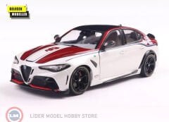 1:18 Solido 2023 Alfa Romeo Giulia GTA-M Bianco I Rosso White