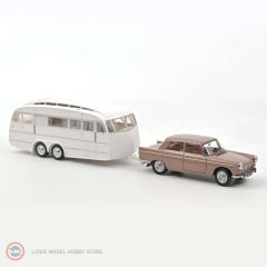 1:18 1965 Peugeot 404 Brown Metallic &Caravan Henon