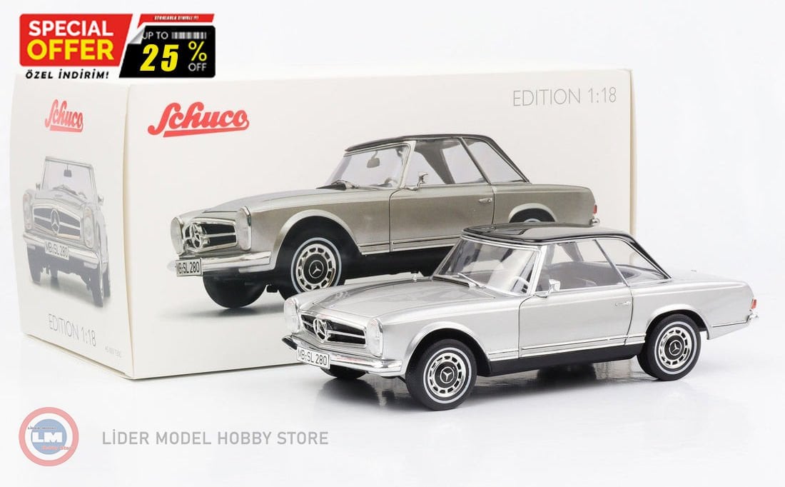 1:18 Schuco 1968 Mercedes Benz  280 SL W113  Pagode with removable Hardtop