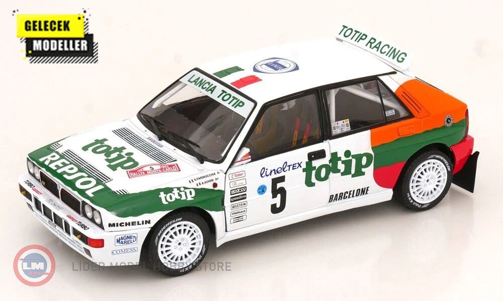 1:18 Solido 1993 Lancia Delta HF Integrale White #5 A.AghiniS.Farnocchia Rally  Monte Carlo