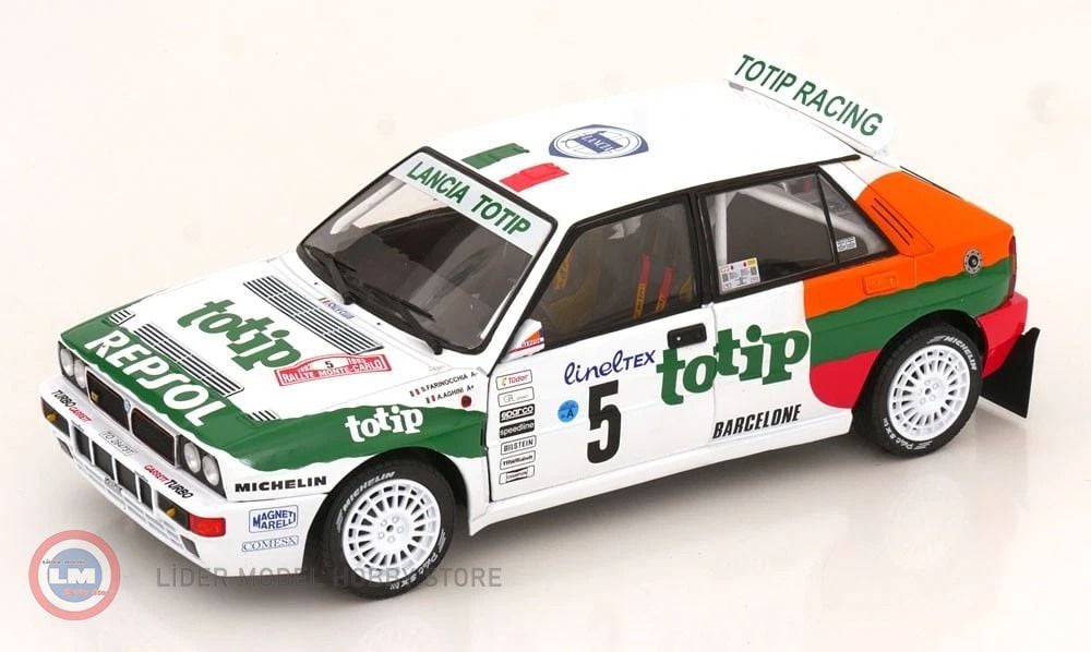 1:18 Solido 1993 Lancia Delta HF Integrale White #5 A.AghiniS.Farnocchia Rally  Monte Carlo