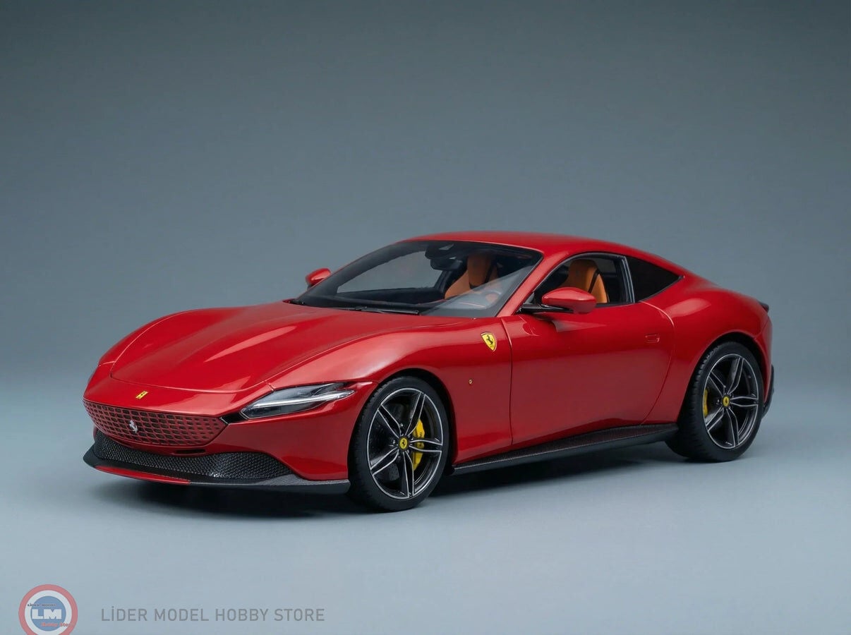 1:18 Polistil 2019 Ferrari ROMA - ROSSO CORSA 322 + SHOWCASE