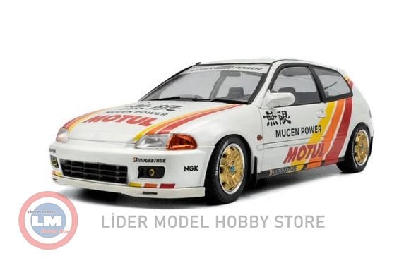 1:18 Solido 1992 Honda Civic (EG6) Solido Works Mugen Racing White