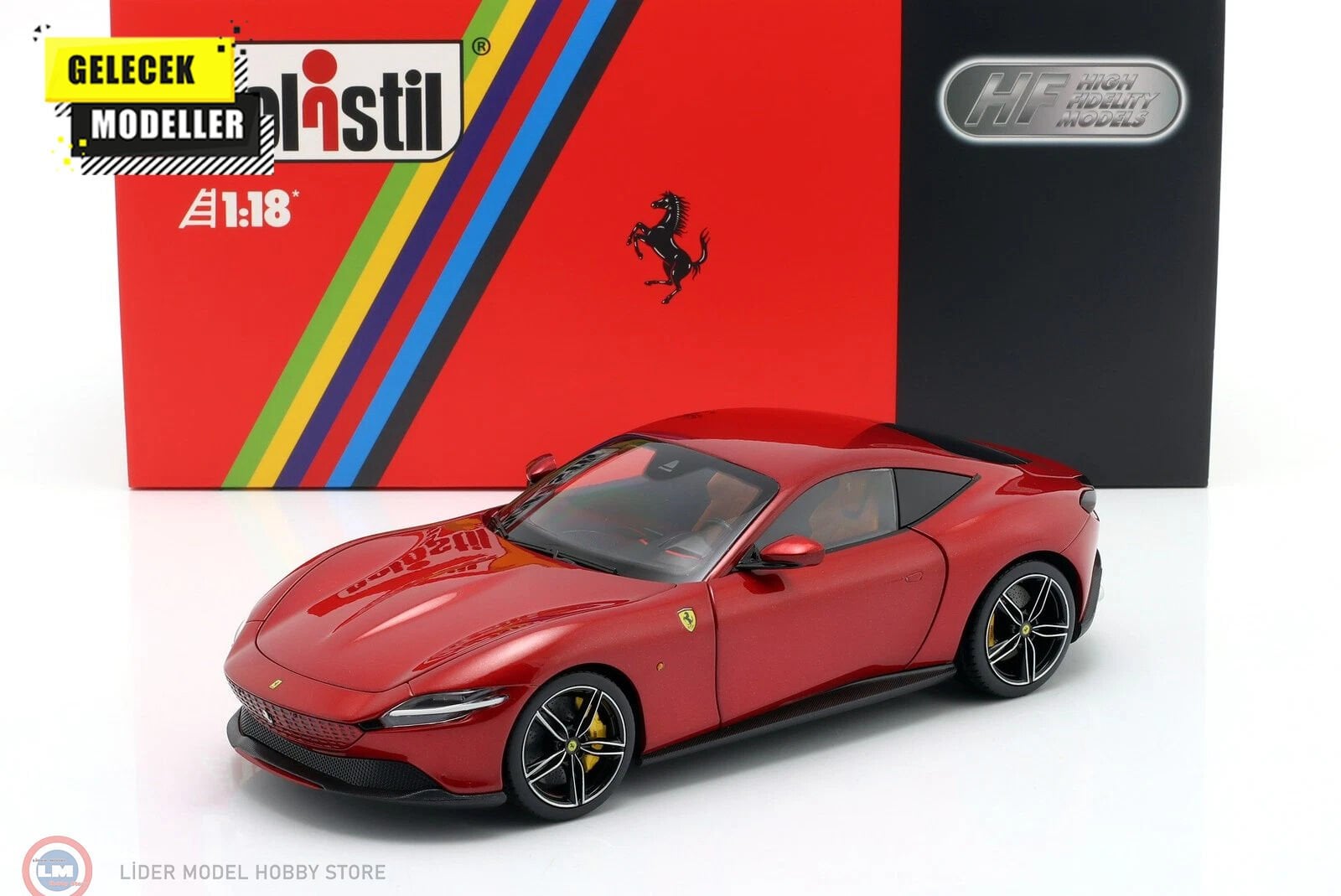 1:18 Polistil 2019 Ferrari ROMA - ROSSO MAGMA (red met.)