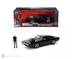 1:24 1970 Dodge Charger Fast & Furious  black & Dom figure