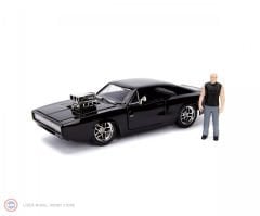 1:24 1970 Dodge Charger Fast and Furious black & Dom figure