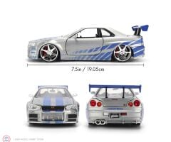 1:24 Jada 2002 Nissan Skyline GT-R (R34) - Fast & Furious