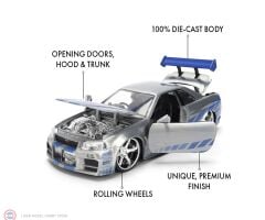 1:24 Jada 2002 Nissan Skyline GT-R (R34) - Fast & Furious