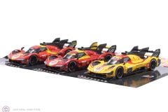 1:43 Burago 3 Car Set Ferrari 499P - 24h LeMans 2023-2025