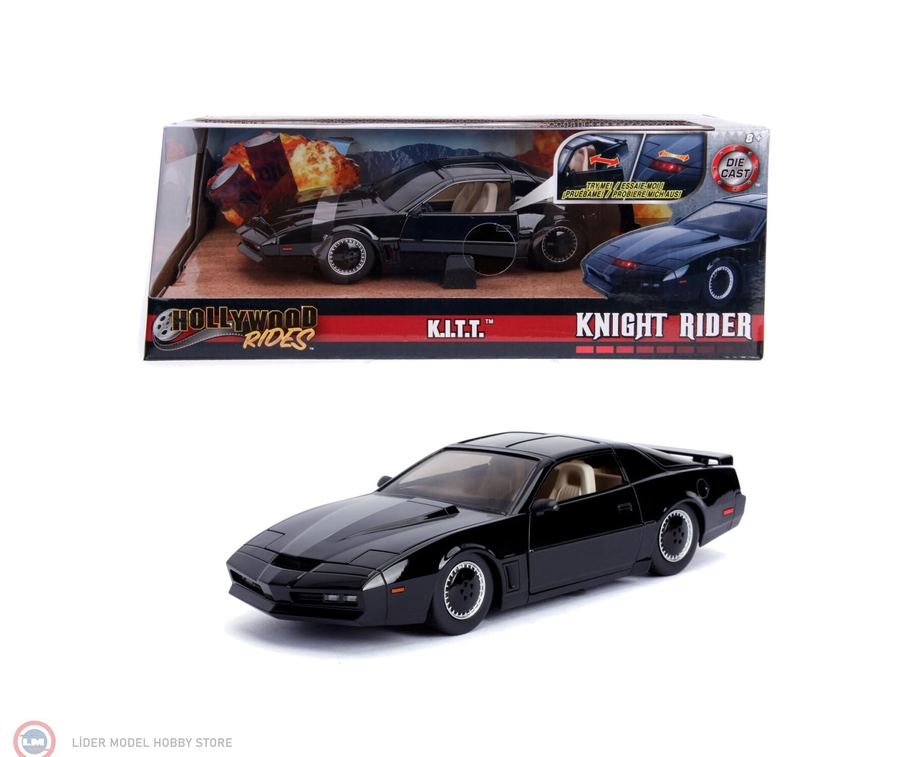 1:24 Jada 1982 Pontiac Firebird K.I.T.T. TV series Knight Rider (1982-1986)
