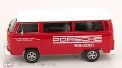 1:18 KK Scale 1972 Volkswagen T2b Bus - Porsche Renndienst with Fuchs-rims