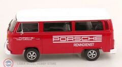 1:18 KK Scale 1972 Volkswagen T2b Bus - Porsche Renndienst with Fuchs-rims