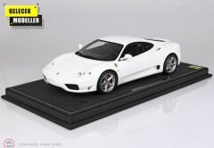 1:18 BBR 1999 Ferrari 360 Modena White F1 Gear BOX