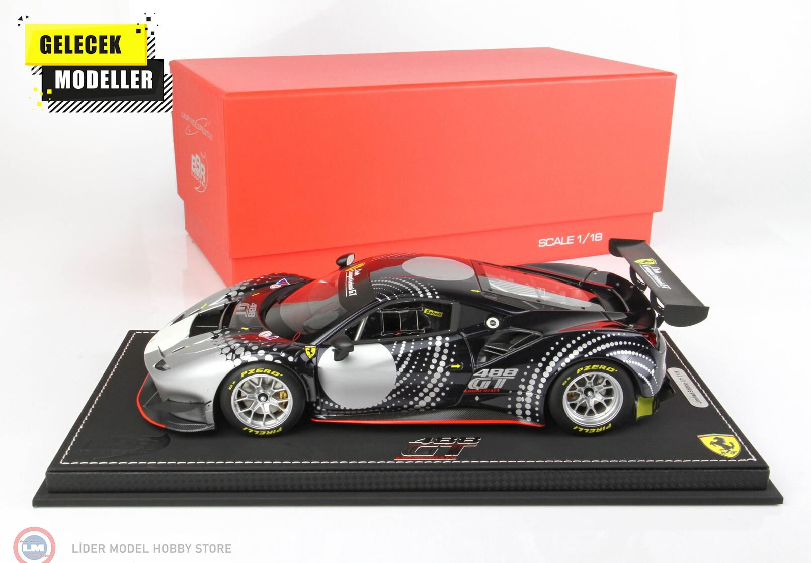 1:18 BBR Ferrari 488 GT Blu Nart livery & showcase