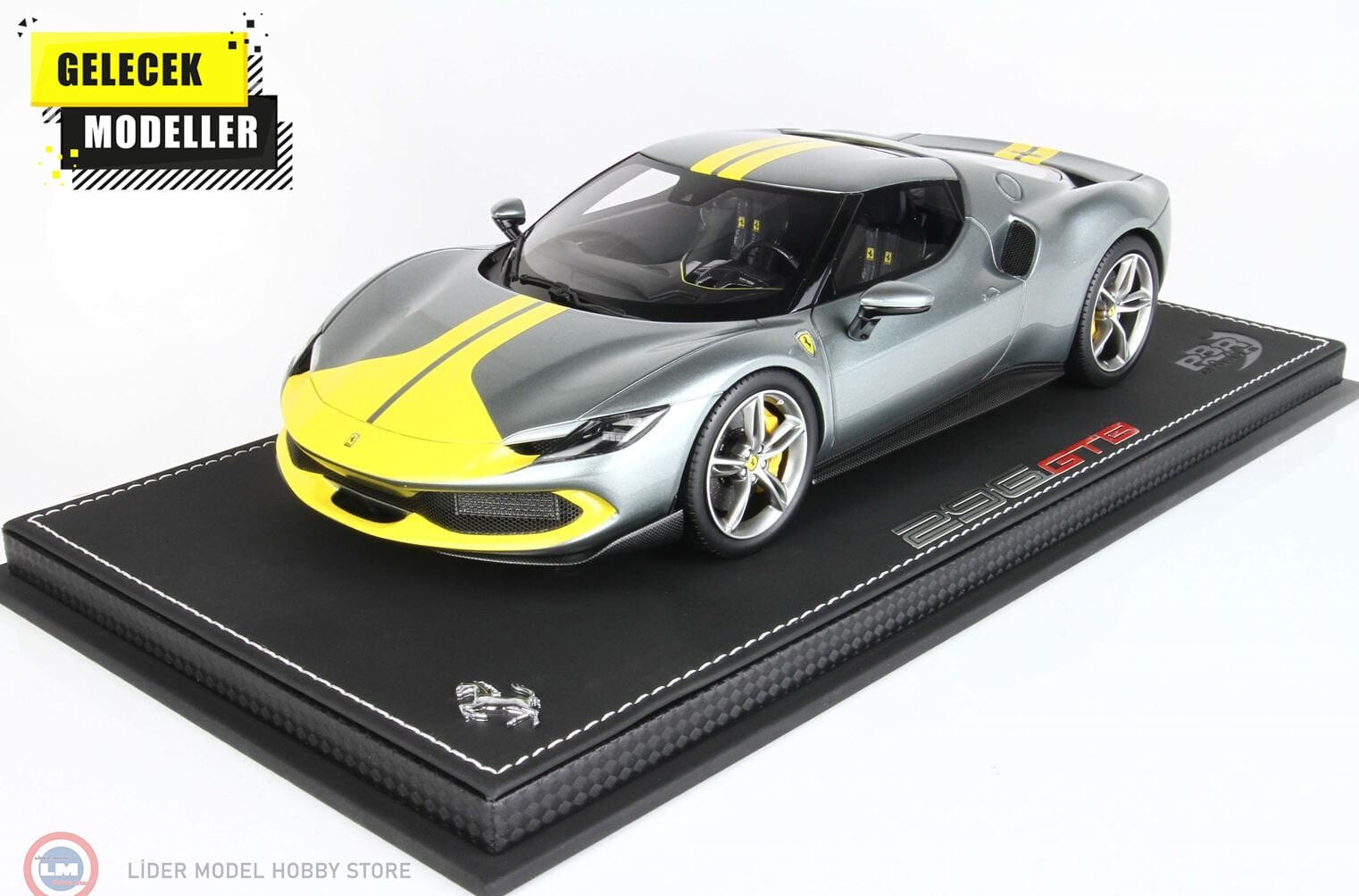 1:18 BBR Ferrari 296 GTS Assetto Fiorano Gray Corburn