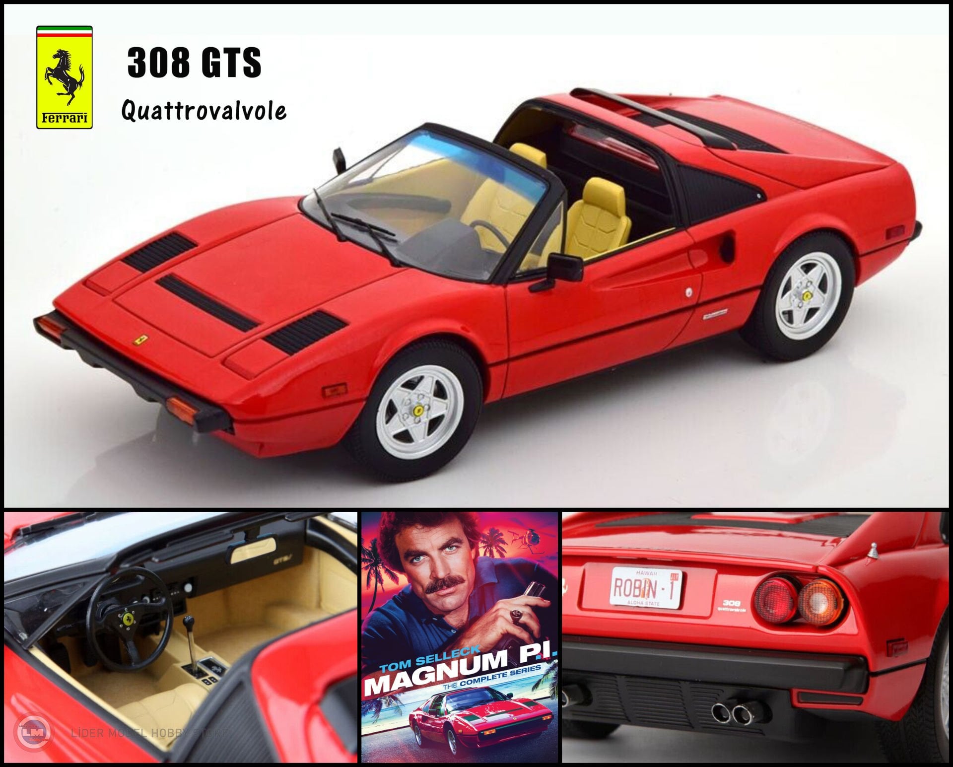 1:18 Norev 1982 Ferrari 308 GTS Quattrovalvole - Magnum P.I.