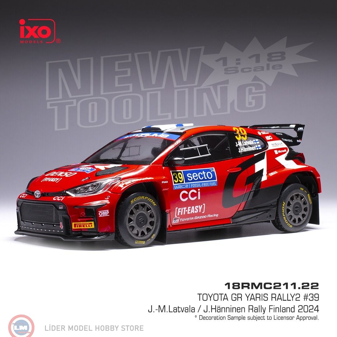 1:18 IXO Toyota GR Yaris Rally2, Rally WM, Rally Finland 2024 #39