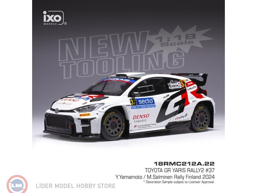 1:18 IXO Toyota GR Yaris Rally2, Rally WM, Rally Finland 2024 #37
