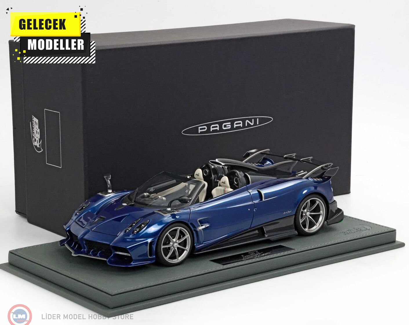 1:18 BBR Pagani Imola Roadster Dark Blue & showcase