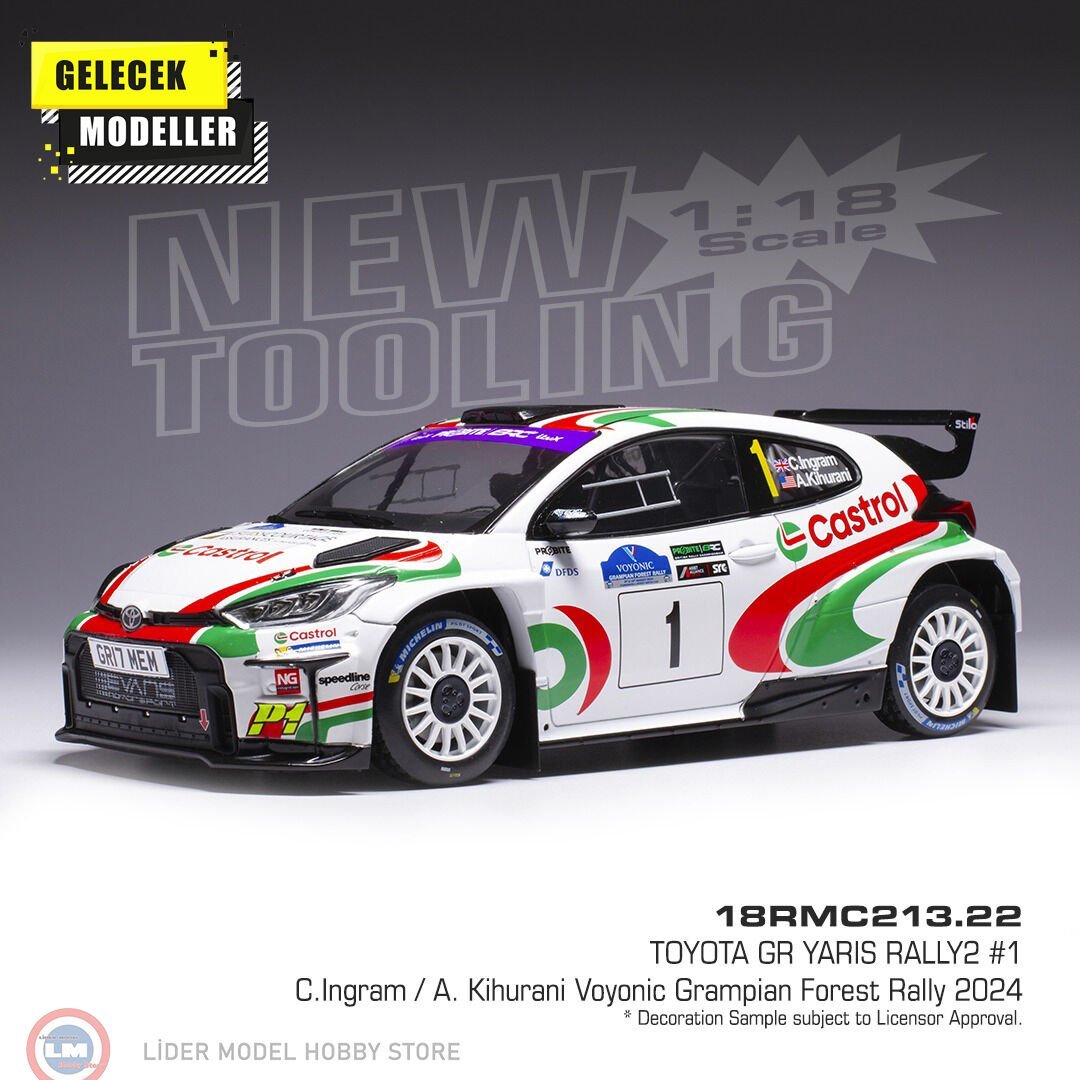 1:18 IXO Toyota GR Yaris Rally2, Rally WM, Voyonic Grampian Forest Rally 2024 #1