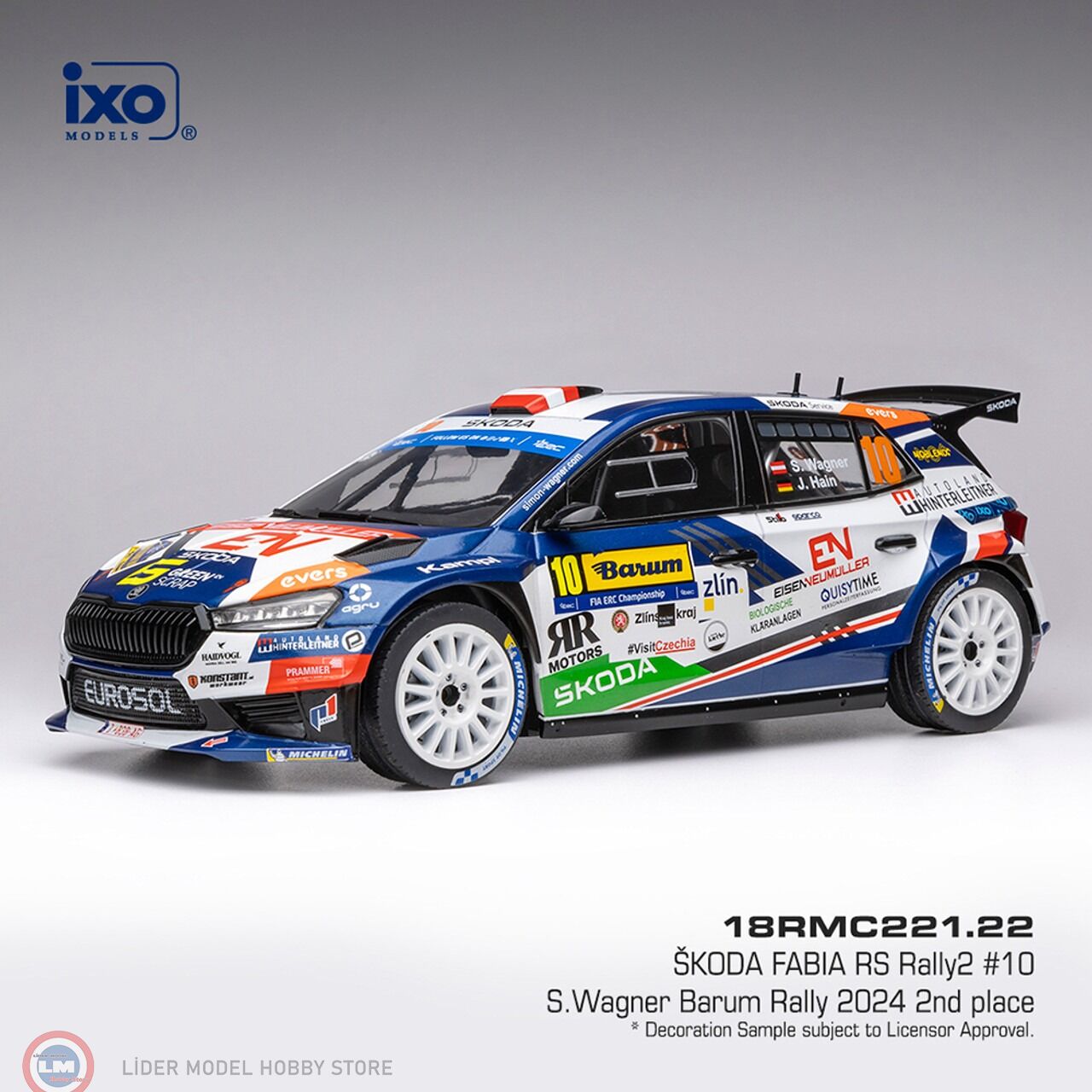 1:18 IXO Skoda Fabia Rally2, Rally 2024 - #10