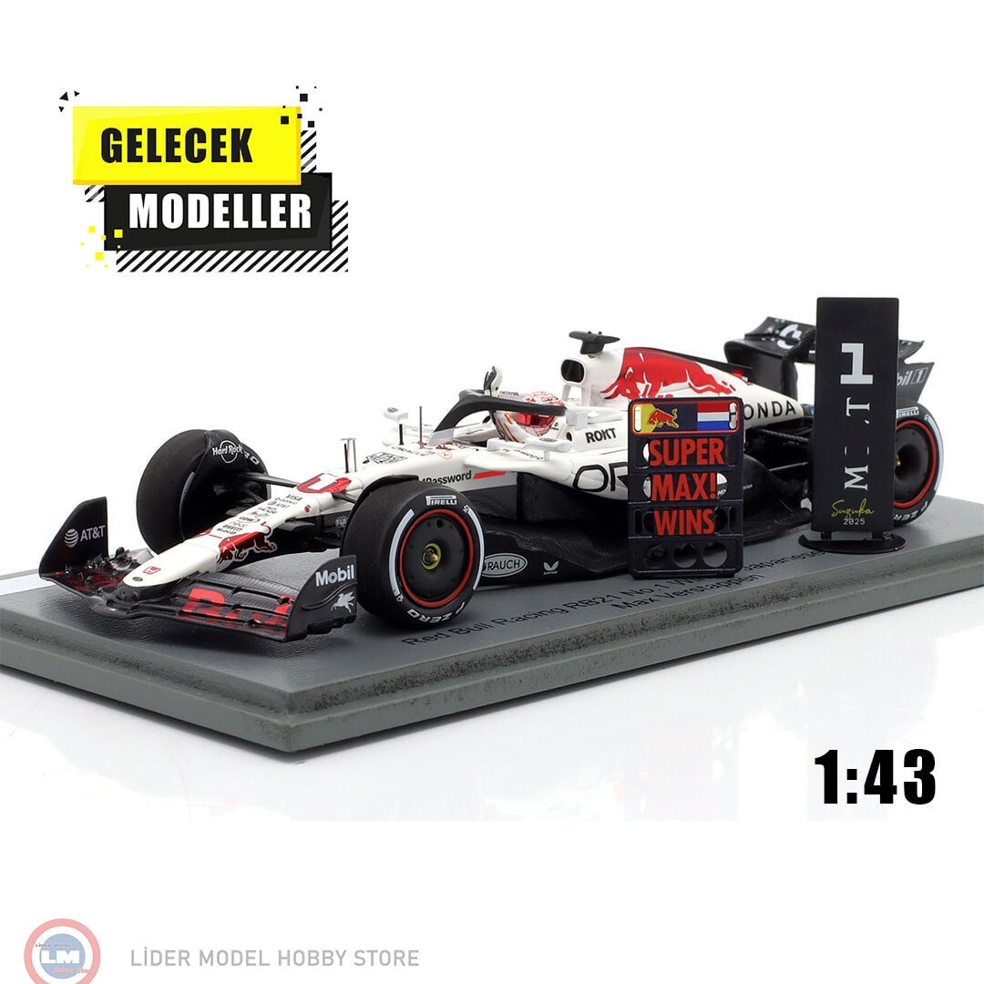 1:43 Spark 2025 Ferrari Max Verstappen Red Bull RB21 #1 Winner Japan GP Formula 1