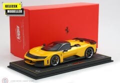 1:18 BBR Ferrari F80 Giallo Tristrato yellow brakes and bicolor rims & showcase