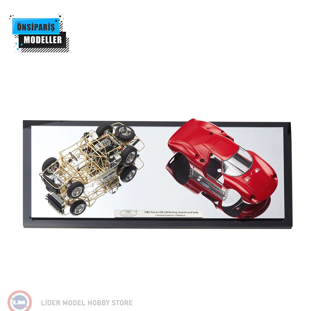 1:18 Ferrari 250 LM Rolling Chassis + Car Body in SHOWCASE