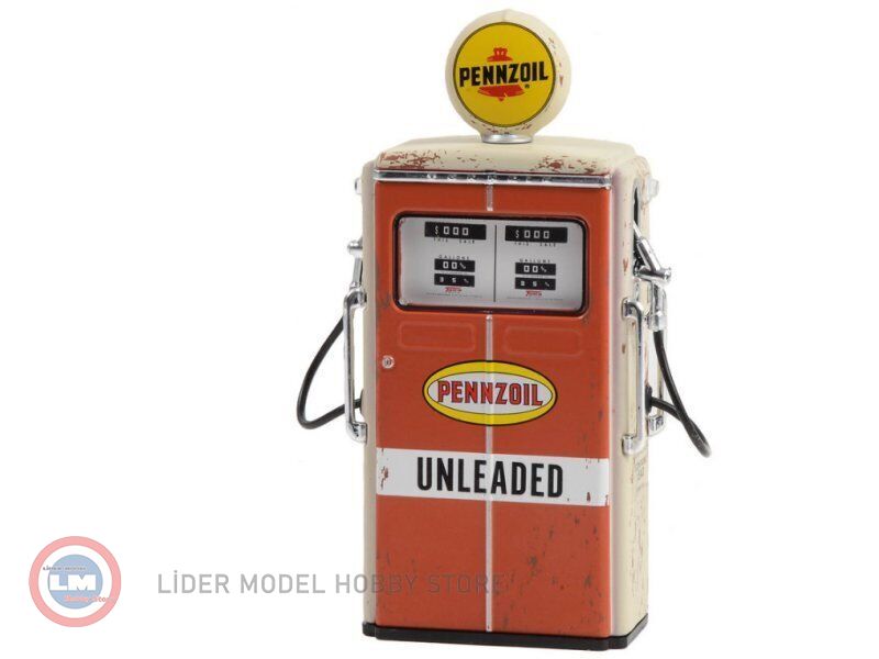 1:18 1954 Tokheim 350 Twin Gas Pump Pennzoil - Gaz Pompası
