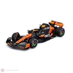 1:43 Burago 2024 Mclaren MCL 38 #4 LANDO NORRIS + #81 OSCAR PIASTRI - F1 2 li set