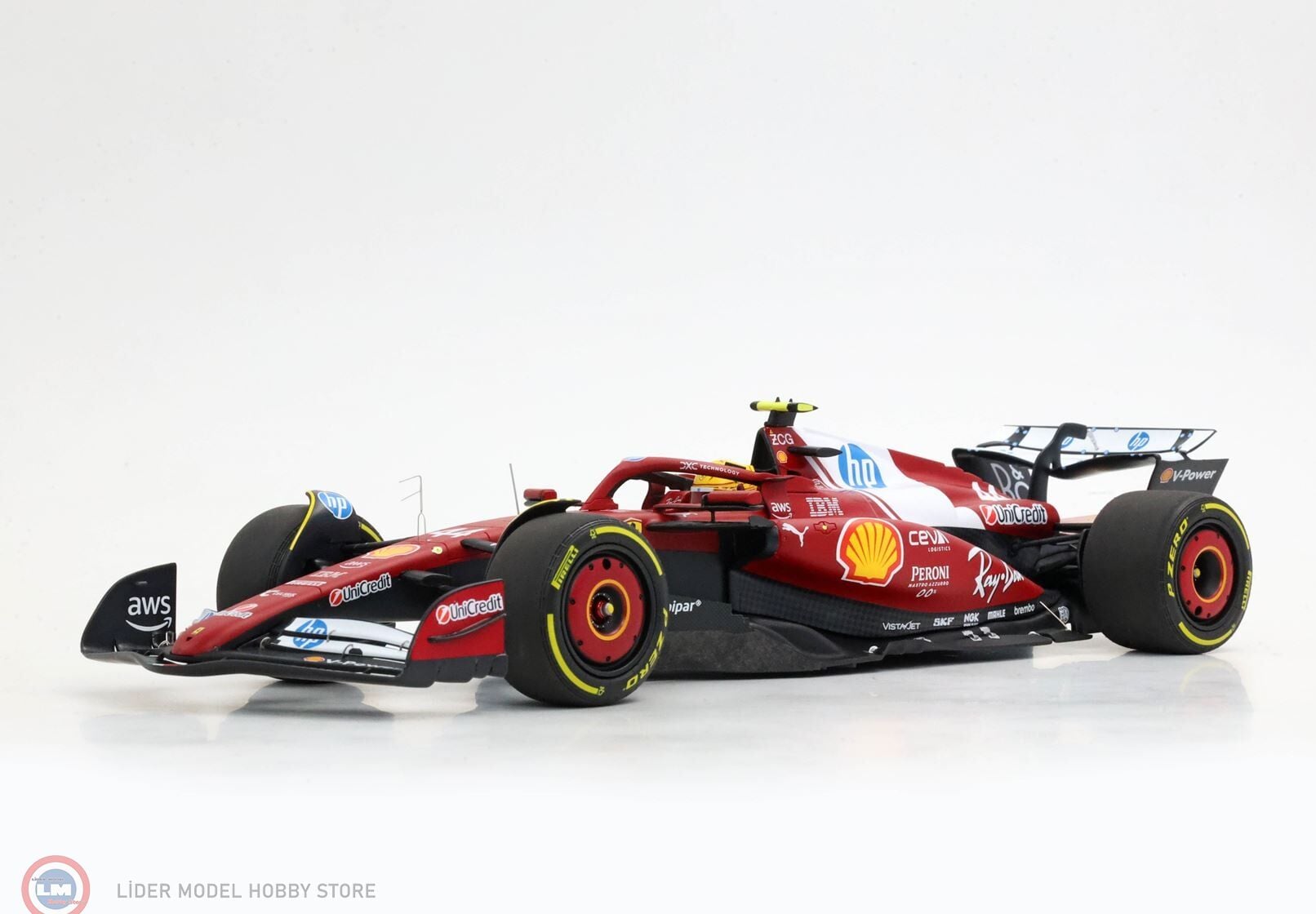 1:18 BBR Ferrari SF25 F1 China GP #44- WINNER HAMILTON SPRINT RACE - LUXURY PACK