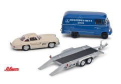 1:43 1954  Mercedes Benz L319  ile Trailer ve 300SL Coupe (W198)