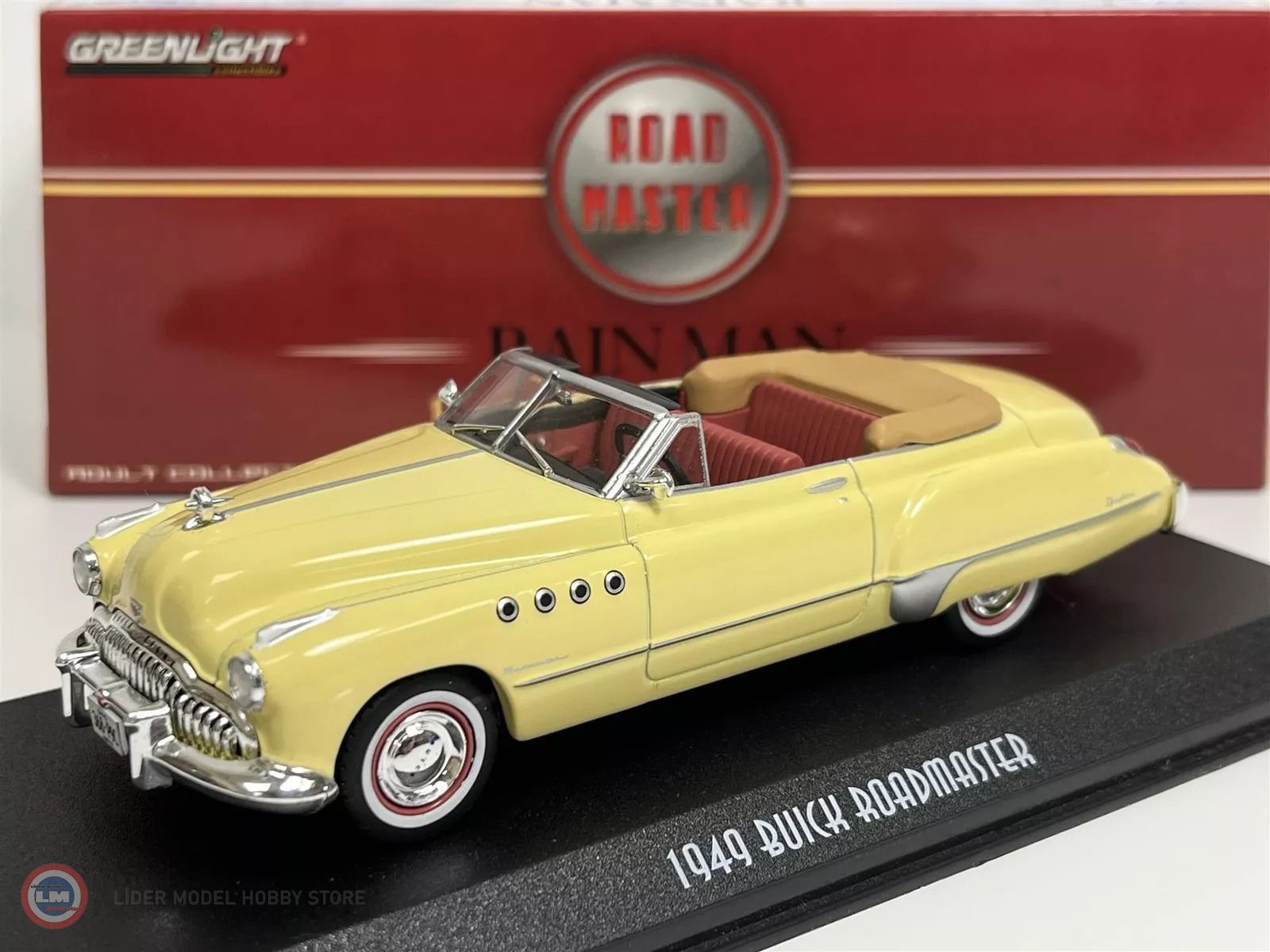 1:43 Greenlight 1949 Buick Roadmaster Convertible - Charlie Babbitt's - Rain Man (1988)