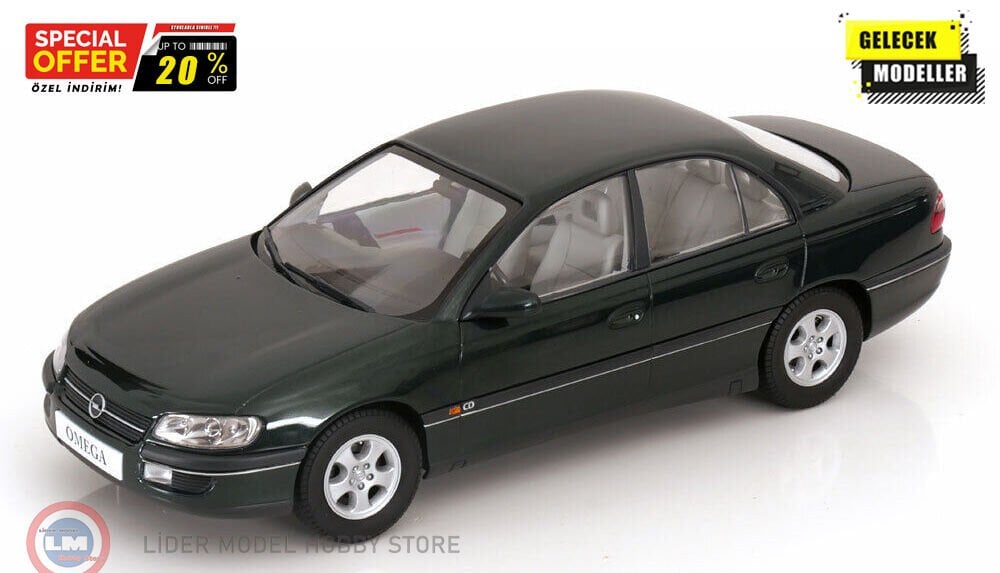 1:18 Triple9 1996 Opel Omega B - Dark Green