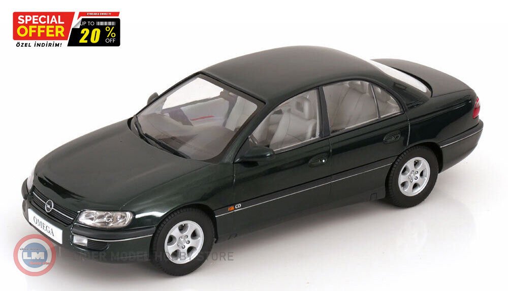 1:18 Triple9 1996 Opel Omega B - Dark Green