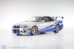 1:12 Kyosho 2001 Nissan Skyline GTR R34 RHD Fast & Furious Brian's Car
