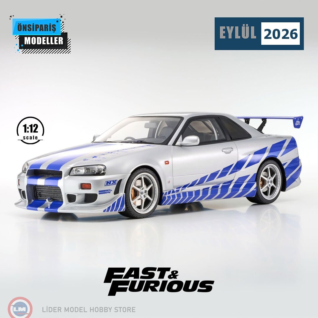 1:12 Kyosho 2001 Nissan Skyline GTR R34 RHD Fast & Furious Brian's Car