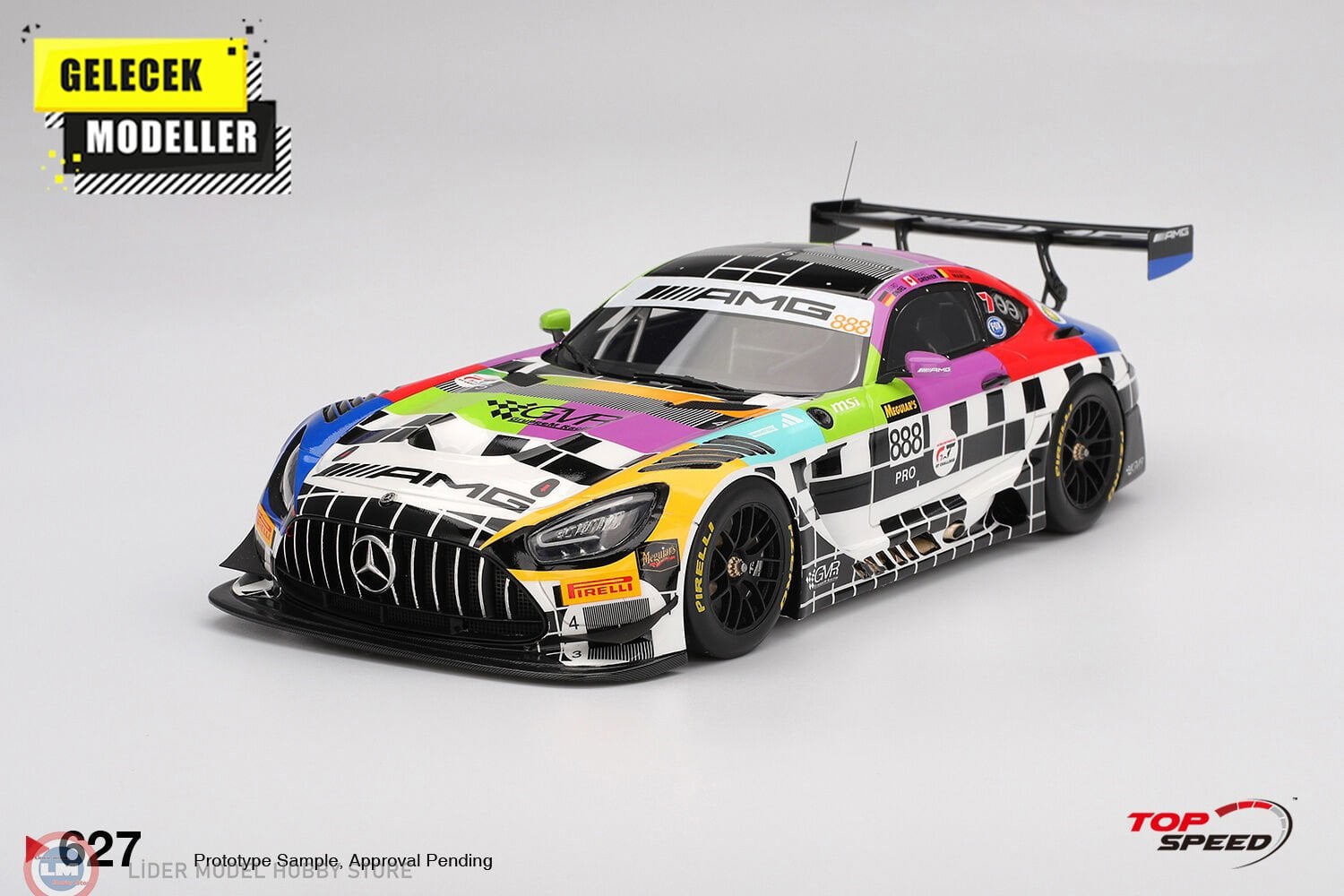1:18 TopSpeed Mercedes Benz AMG GT GT3 EVO #888 MERCEDES-AMG GROUPPEM BATHRUST 12 HRS 2025